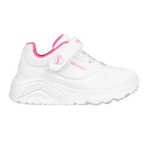 Obrázek produktu Skechers Dívky Uno Lite Shoes v Bílý/Sytě Růžová