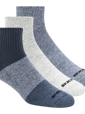 Obrázek produktu Skechers Muži 3 Pack Men's Colorblock Quarter ponožky v Modrý, Velikost Velký