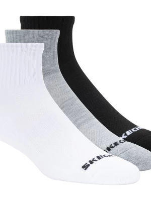 Obrázek produktu Skechers Muži 3 Pack Quarter Crew Sport ponožky v Černá/Bílý/Šedá, Velikost Velký
