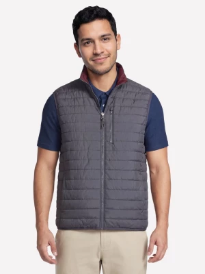Obrázek produktu Skechers Muži GO SHIELD Cozy Fit Altitude Reversible Vest v Cerná/Sedá Uhlíková, Velikost Malý