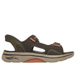 Obrázek produktu Skechers Muži GO WALK Arch Fit 2.0 sandály - Rios v Olivová, Velikost 39.5, Vegan, Pratelné v pračce