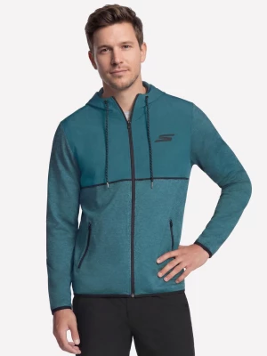 Obrázek produktu Skechers Muži Harry Kane Weekend Full Zip mikina v Uhlí Barva/Modrozelená, Velikost Malý