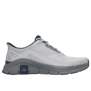 Obrázek produktu Skechers Muži Slip-in Relaxed Fit: Flex - Zayder Shoes v Sedá/Tmave Modrá, Velikost 39, Vegan, Pratelné v pračce