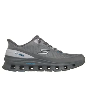 Obrázek produktu Skechers Muži Slip-ins: Arch Fit Glide-Step Pro Shoes v Sedá Uhlíková/Modrý, Vegan, Pratelné v pračce