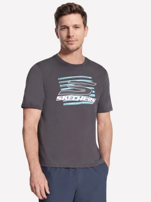 Obrázek produktu Skechers Muži Split tričko v Cerná/Sedá Uhlíková, Velikost Malý