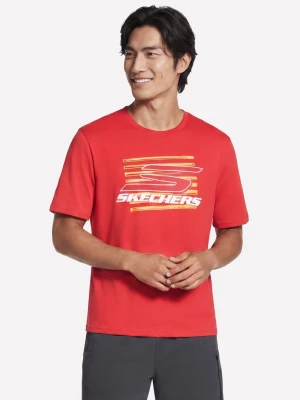 Obrázek produktu Skechers Muži Split tričko v Červené/Hnědý, Velikost Poloviční