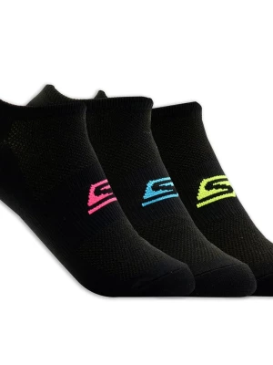Obrázek produktu Skechers Ženy 3 Pack No Show Stretch ponožky v Černá, Velikost Poloviční
