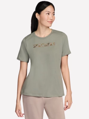 Obrázek produktu Skechers Ženy Dazzle Short Sleeve tričko v Sedohnedá/Olivová, Velikost XS