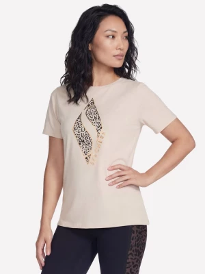 Obrázek produktu Skechers Ženy Diamond Cheetah Short Sleeve tričko v Přírodní Barva/Opálení, Velikost XS