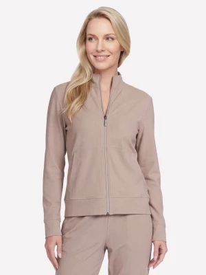 Obrázek produktu Skechers Ženy GO Luxe Rib Everyday Full Zip bunda v Sedohnedá/Hnedý, Velikost Malý
