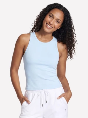 Obrázek produktu Skechers Ženy GO WALK Luxe Rib Tank v Stříbrná/Bílý/Modrý, Velikost XS