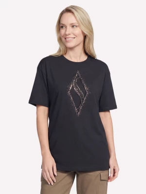 Obrázek produktu Skechers Ženy Gold Splatter Diamond Short Sleeve tričko v Černá, Velikost XS