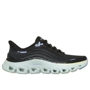 Obrázek produktu Skechers Ženy Slip-ins: Arch Fit Glide-Step Wave Shoes v Cerná/Tyrkysová, Vegan, Pratelné v pračce