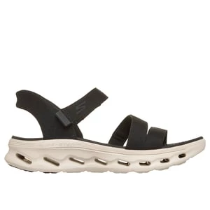 Obrázek produktu Skechers Ženy Slip-ins: GO WALK Glide-Step 2.0 sandály - Ella v Černá/Bílý, Velikost 35, Vegan, Pratelné v pračce