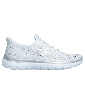 Obrázek produktu Skechers Ženy Slip-ins: Summits - Brilliant Shine Shoes v Bílý/Stříbrná, Vegan