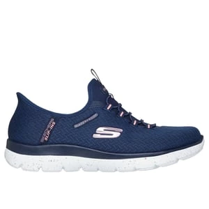 Obrázek produktu Skechers Ženy Slip-ins Waterproof: Summits - Best Choice Shoes v Tmave Modrá/Korál, Velikost Wide, Vegan