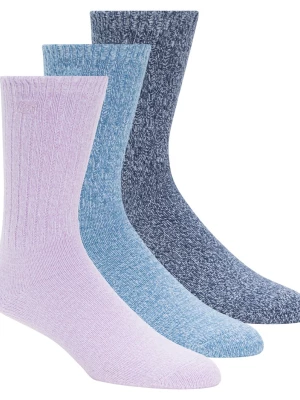 Obrázek produktu Skechers Ženy Super Soft Vysoké boty Crew ponožky - 3 Pack v Růžový/Modrý, Velikost Poloviční