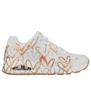 Obrázek produktu Skechers Ženy x JGoldcrown: UNO - Metallic Love Shoes v Bílá/Zlatá