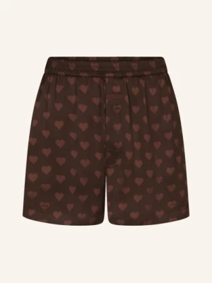 Obrázek produktu Skims Boxerky Sleep Sateen Ze Saténu cocoa heart halfdrop