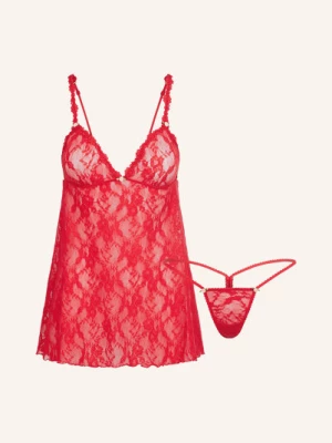 Obrázek produktu Skims Sada Stretch Lace: Noční Košile A Tanga red
