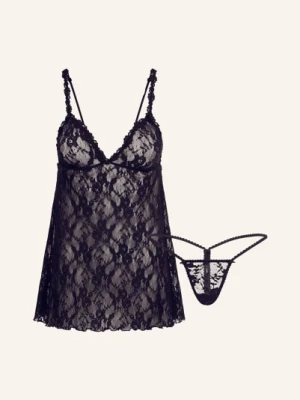 Obrázek produktu Skims Sada Stretch Lace: Noční Košile A Tanga soot