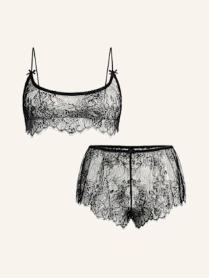 Obrázek produktu Skims Sada Ultra Fine: Bustier Podprsenka A Kalhotky Panty černá