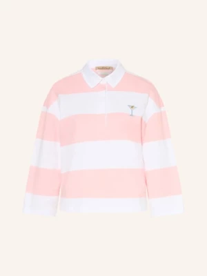 Obrázek produktu Smith & Soul Jerseyové Polo Tričko S Ozdobnými Perličkami růžová / bílá