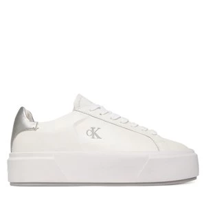 Obrázek produktu Sneakersy Calvin Klein Flatform Lace Up Lth Met YW0YW01929 Bílá