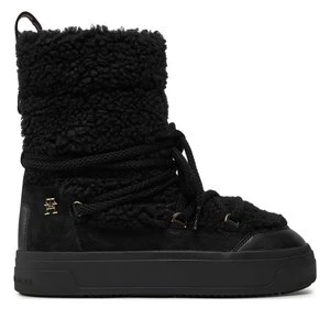Obrázek produktu Sněhule Tommy Hilfiger Lace-Up Faux Shearling Snowboot FW0FW08252 Černá