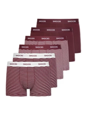 Obrázek produktu SNOCKS Boxerky  světle šedá / rubínově červená / bílá