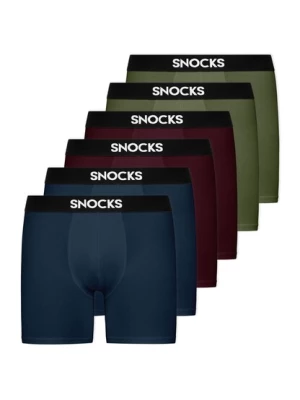 Obrázek produktu SNOCKS Boxerky  tmavě modrá / olivová / burgundská červeň / černá / bílá