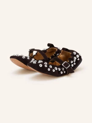 Obrázek produktu Steve Madden Baleríny Mary Jane Sunrays S Cvočky tmavě hnědá / stříbrná