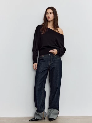 Obrázek produktu Stradivarius Asymetrický Pletený Svetr Black