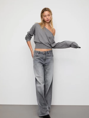 Obrázek produktu Stradivarius Asymetrický Pletený Svetr Dark Grey
