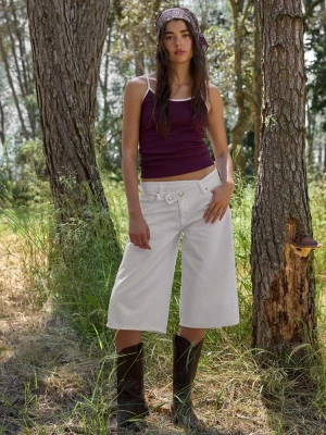 Obrázek produktu Stradivarius B07 Žebrovaný Top Na Ramínka Dark Purple