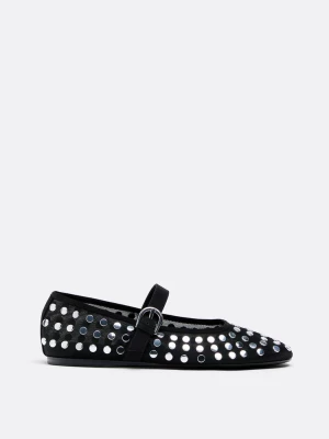 Obrázek produktu Stradivarius Baleríny Mesh Se Cvočky Černá