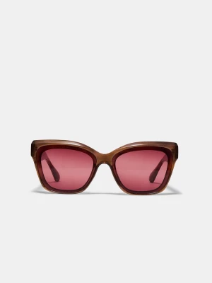 Obrázek produktu Stradivarius Barevné Hranaté Brýle S Plastovými Obroučkami Brown