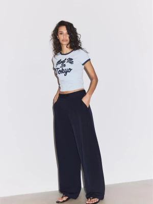 Obrázek produktu Stradivarius Barrel Kalhoty S Puky Navy Blue