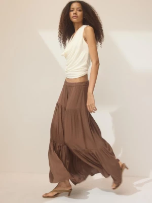 Obrázek produktu Stradivarius Boho Midi Sukně Brown