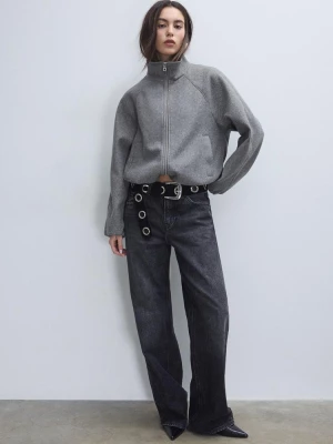 Obrázek produktu Stradivarius Bomber Bunda Z Jemné Látky S Nafouknutým Efektem Dark Grey