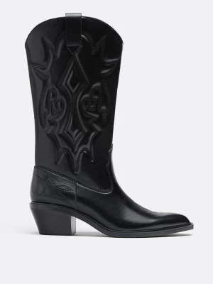 Obrázek produktu Stradivarius Boty Cowboy Na Podpatku Černá