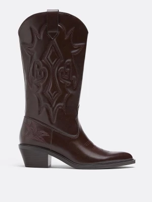 Obrázek produktu Stradivarius Boty Cowboy Na Podpatku Hnědá