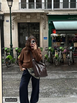 Obrázek produktu Stradivarius Bunda Balonového Střihu Imitací Semiše Brown S