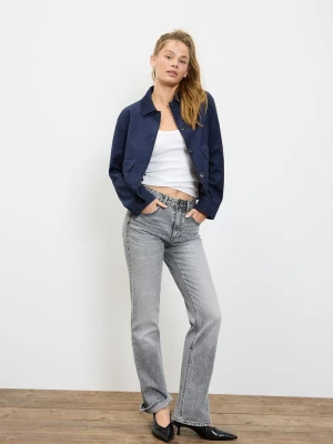 Obrázek produktu Stradivarius Bunda S Kapsami Z Imitace Semiše Navy Blue