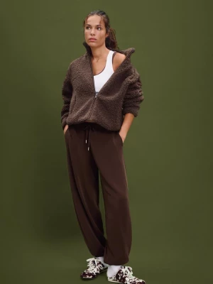 Obrázek produktu Stradivarius Bunda S Umělým Beránkem A Zipem Brown