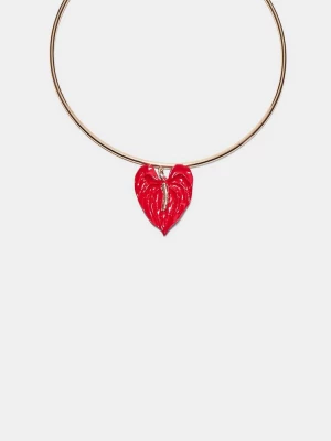 Obrázek produktu Stradivarius Choker Se Semišovou Květinou Gold