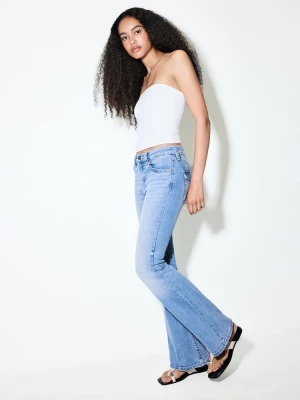 Obrázek produktu Stradivarius D04 Zvonové Džíny Low Waist Světle Modrá
