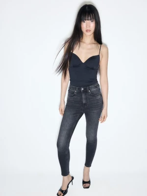 Obrázek produktu Stradivarius D09 Jeans Skinny Super Vysoký Pas Opraná Černá