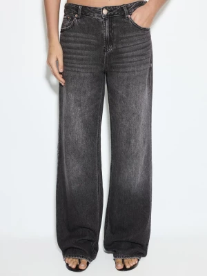 Obrázek produktu Stradivarius D91 Džíny Low Wide Leg Opraná Černá