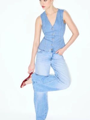 Obrázek produktu Stradivarius D91 Jeans Low Wide Leg Světle Modrá